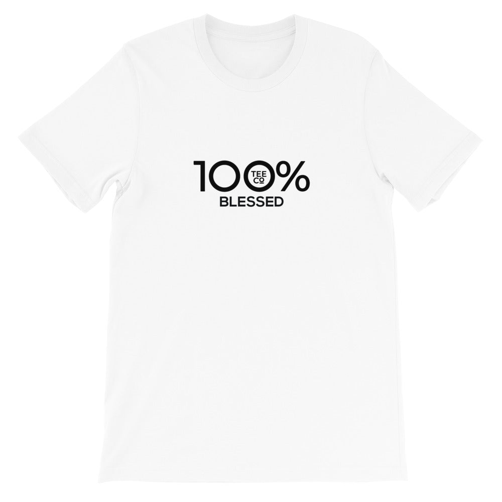 100% BLESSED Short-Sleeve Unisex Tee - 100 Percent Tee Company