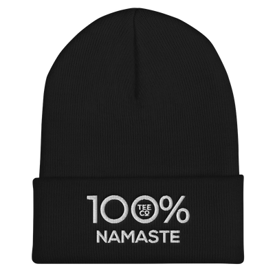 100% NAMASTE Cuffed Beanie - 100 Percent Tee Company