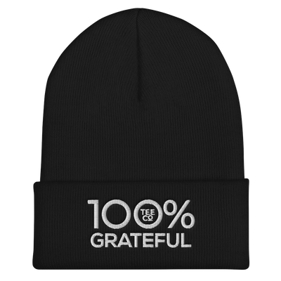 100% GRATEFUL Cuffed Beanie - 100 Percent Tee Company