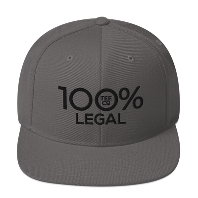 100% LEGAL Snapback Hat - 100 Percent Tee Company
