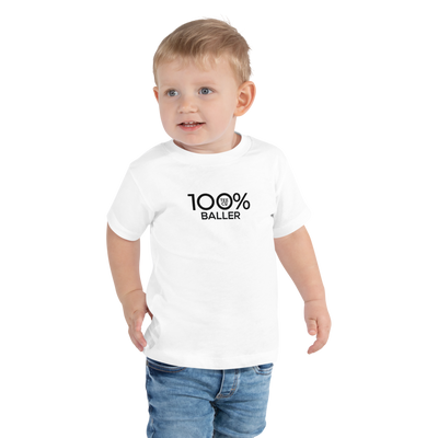 100% BALLER Toddler Short Sleeve Tee - 100 Percent Tee Company