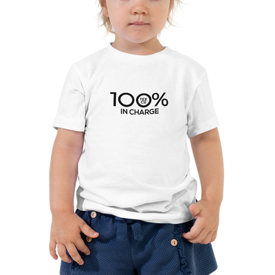 100% IN CHARGE Toddler Short Sleeve Tee - 100 Percent Tee Company