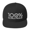 100% WORLD PEACE Snapback Hat - 100 Percent Tee Company