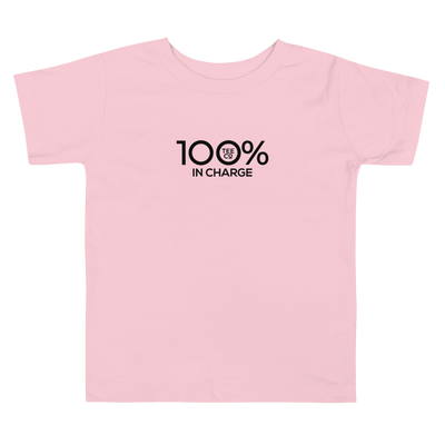 100% IN CHARGE Toddler Short Sleeve Tee - 100 Percent Tee Company