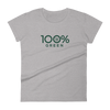 100% GREEN Women's Short Sleeve Tee - 100 Percent Tee Company