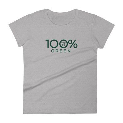 100% GREEN Women's Short Sleeve Tee - 100 Percent Tee Company