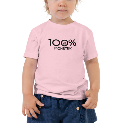 100% MONSTER Toddler Short Sleeve Tee - 100 Percent Tee Company