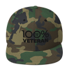 100% VETERAN Snapback Hat - 100 Percent Tee Company