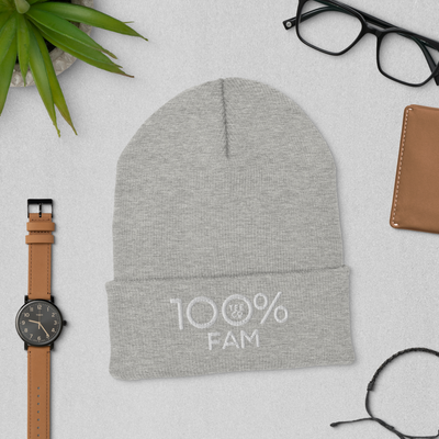 100% FAM Cuffed Beanie - 100 Percent Tee Company