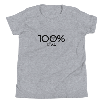 100% DIVA Youth Short Sleeve Tee - 100 Percent Tee Company
