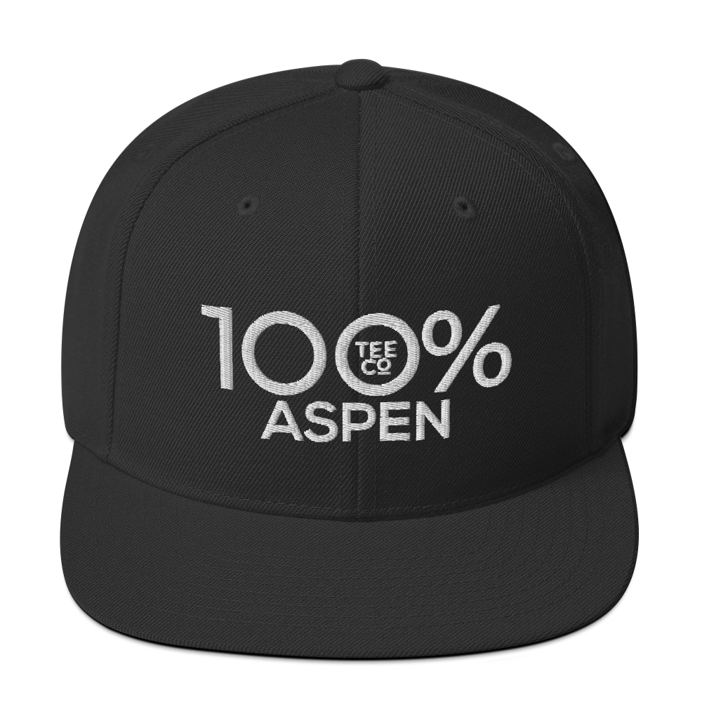 100% ASPEN Snapback Hat - 100 Percent Tee Company