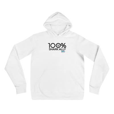 100% SHARK ALLY Unisex Hoodie to benefit Shark Allies - 100 Percent Tee Company