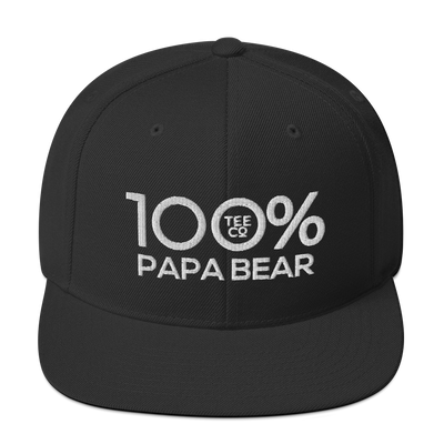 100% PAPA BEAR Snapback Hat