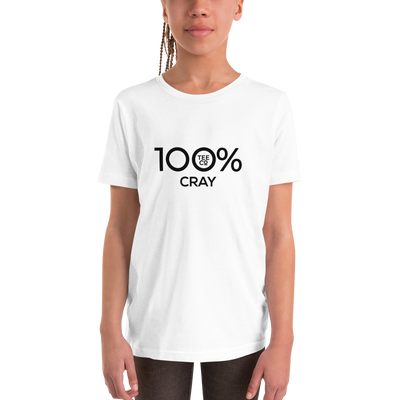 100% CRAY Youth Short Sleeve Tee - 100 Percent Tee Company