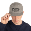 100% AMERICAN Snapback Baseball Hat - 100 Percent Tee Company
