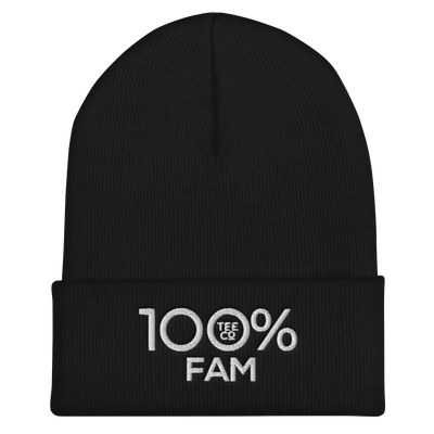 100% FAM Cuffed Beanie - 100 Percent Tee Company