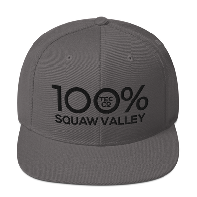 100% SQUAW VALLEY Snapback Hat - 100 Percent Tee Company