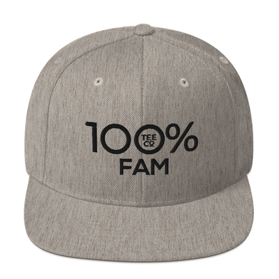 100% FAM Snapback Hat - 100 Percent Tee Company