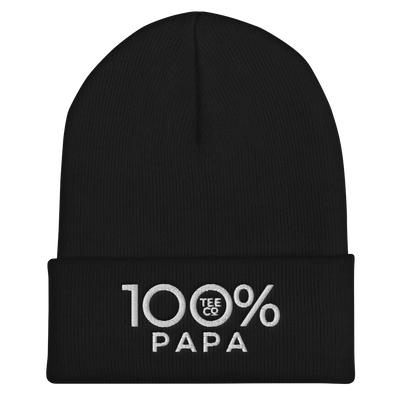 100% PAPA Cuffed Beanie - 100 Percent Tee Company