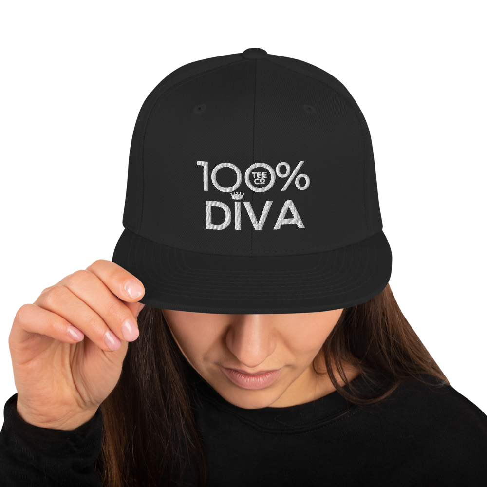 100% DIVA Snapback Hat - 100 Percent Tee Company