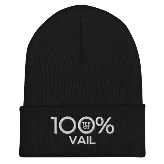 100% VAIL Cuffed Beanie - 100 Percent Tee Company