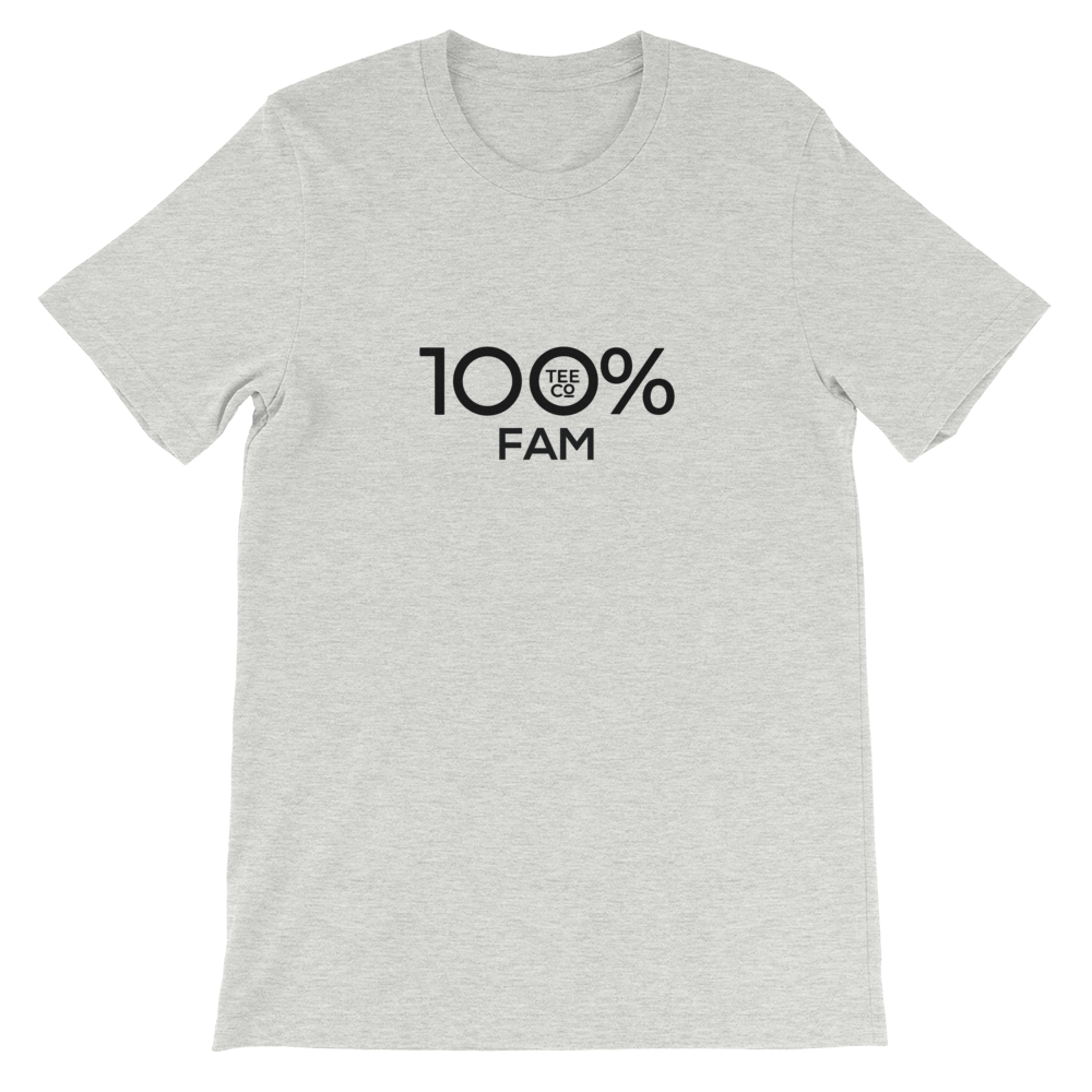 100% FAM Short-Sleeve Unisex Tee - 100 Percent Tee Company