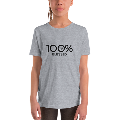 100% BLESSED Youth Short Sleeve T-Shirt - 100 Percent Tee Company