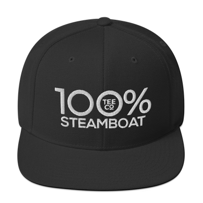 100% STEAMBOAT Snapback Hat - 100 Percent Tee Company