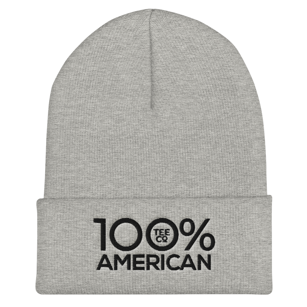 100% AMERICAN Cuffed Beanie - 100 Percent Tee Company