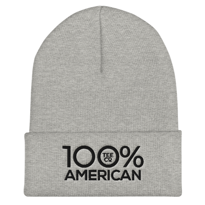 100% AMERICAN Cuffed Beanie - 100 Percent Tee Company