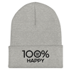 100% HAPPY Cuffed Beanie - 100 Percent Tee Company