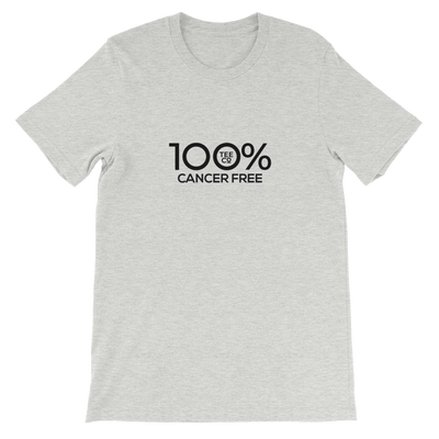 100% CANCER FREE Short-Sleeve Unisex Tee - 100 Percent Tee Company