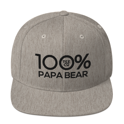 100% PAPA BEAR Snapback Hat