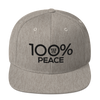 100% PEACE Snapback Hat - 100 Percent Tee Company