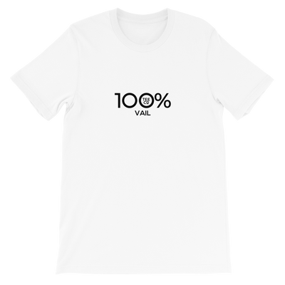 100% VAIL Short-Sleeve Unisex Tee - 100 Percent Tee Company