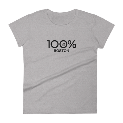 100% BOSTON Women's Short Sleeve Tee - 100 Percent Tee Company