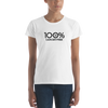 100% CANCER FREE Women's Short Sleeve Tee - 100 Percent Tee Company