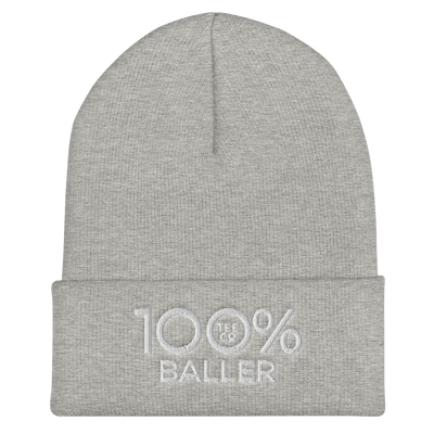 100% BALLER Cuffed Beanie - 100 Percent Tee Company