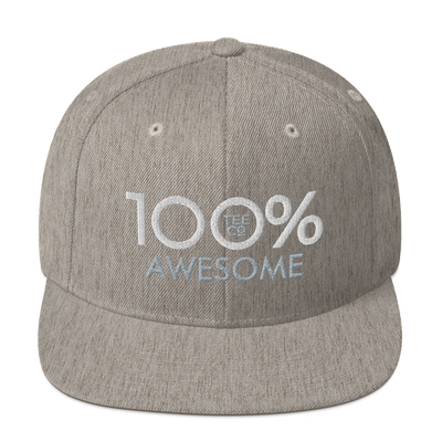 100% AWESOME Snapback Hat - 100 Percent Tee Company