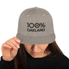 100% OAKLAND Snapback Hat