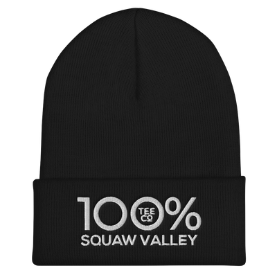 100% SQUAW VALLEY Cuffed Beanie - 100 Percent Tee Company