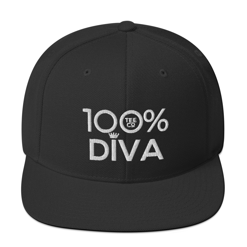 100% DIVA Snapback Hat - 100 Percent Tee Company