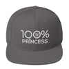 100% PRINCESS Snapback Hat - 100 Percent Tee Company
