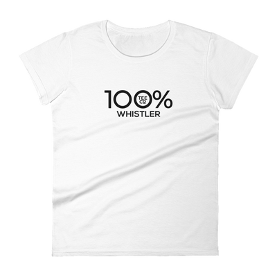 100% WHISTLER Women's Short Sleeve Tee - 100 Percent Tee Company