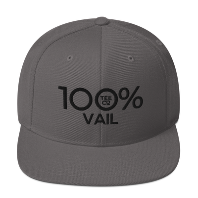 100% VAIL Snapback Hat - 100 Percent Tee Company