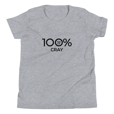 100% CRAY Youth Short Sleeve Tee - 100 Percent Tee Company