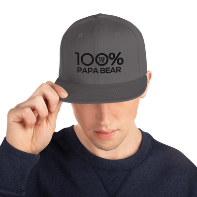 100% PAPA BEAR Snapback Hat