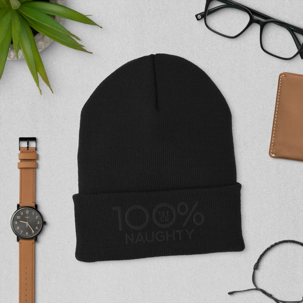 100% NAUGHTY Cuffed Beanie - 100 Percent Tee Company