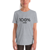 100% KIND Youth Short Sleeve Tee - 100 Percent Tee Company