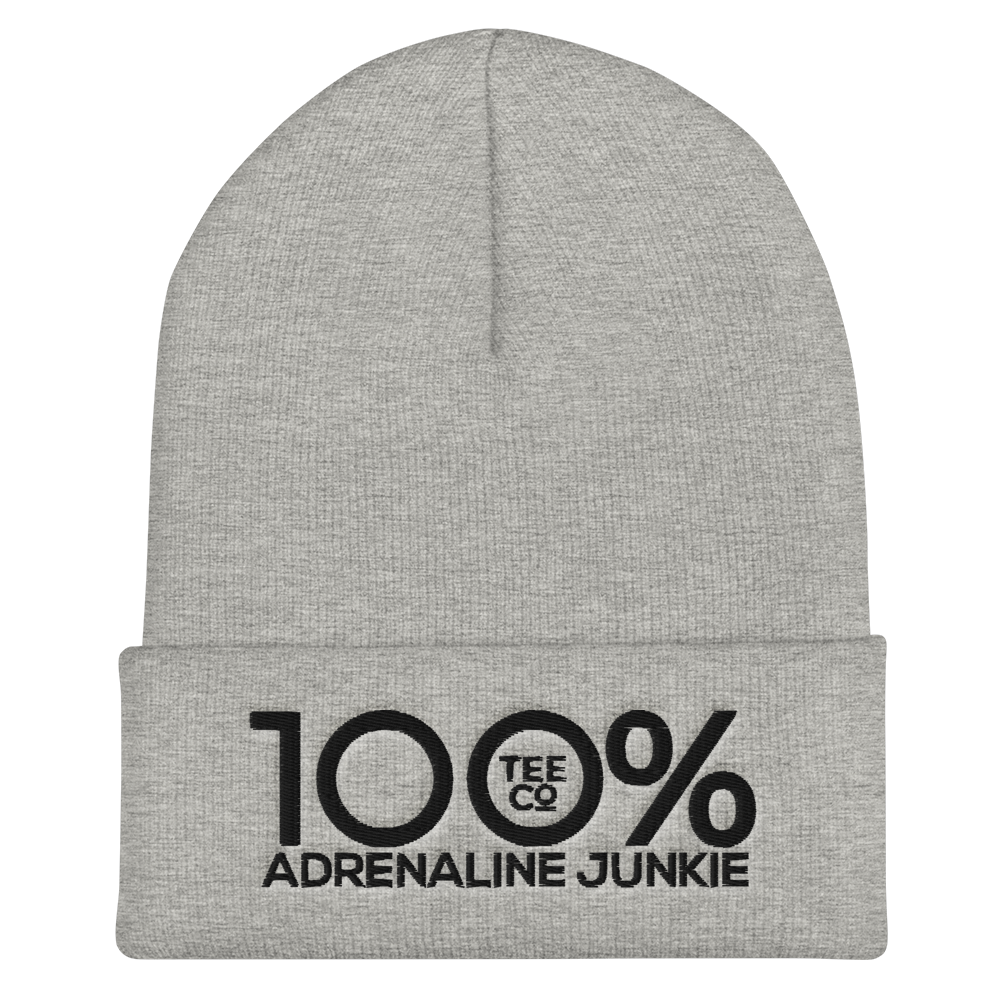 100% ADRENALINE JUNKIE Cuffed Beanie - 100 Percent Tee Company